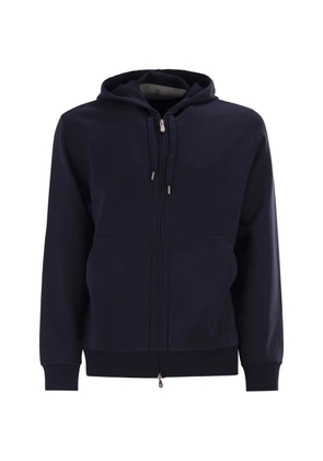 Brunello Cucinelli zip-up hoodie - Blue