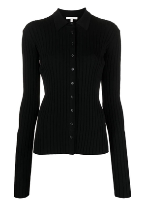 Nensi Dojaka straight-point collar pleated top - Black