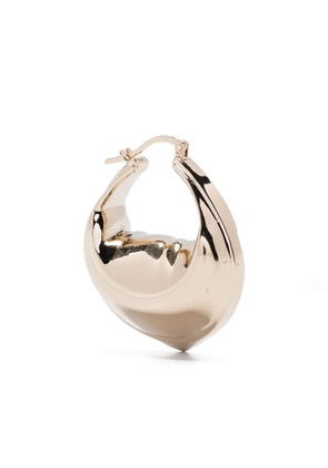 FEDERICO CINA Tortellino curved brass hoop earrings - Gold