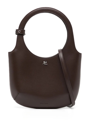 Courrèges Holy leather tote bag - Brown