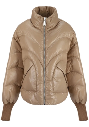 Khrisjoy Corazon Shiny puffer jacket - Neutrals