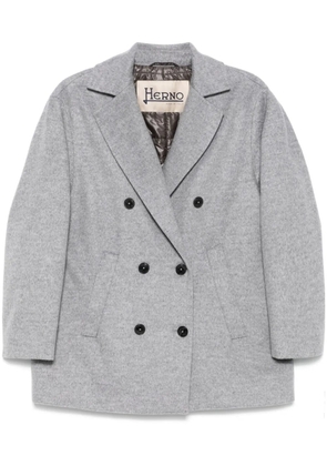 Herno virgin wool peacoat - Grey