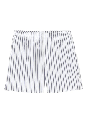 AMI Paris striped elasticated-waist shorts - White