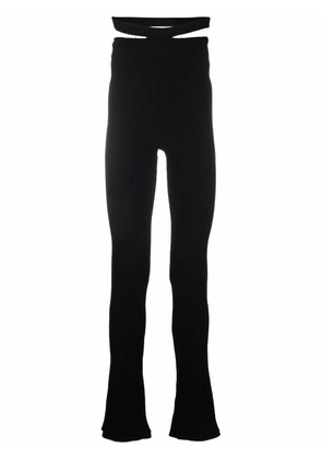ANDREĀDAMO high-waisted flared pants - Black