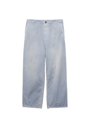 Prada washed gabardine trousers - Blue