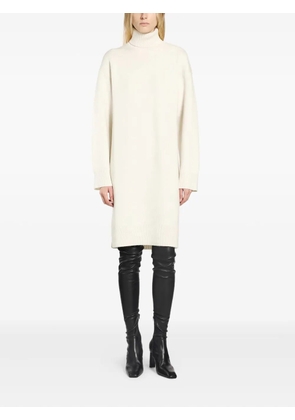 TOTEME turtleneck midi knitted dress - Neutrals