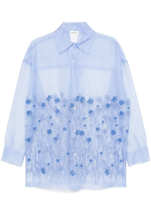 P.A.R.O.S.H. floral-embroidered shirt - Blue