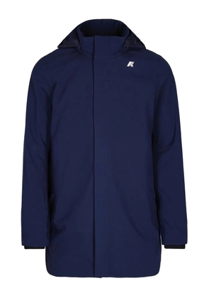 K-Way hooded concealed-zip jacket - Blue