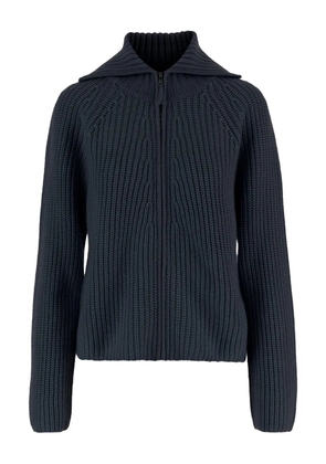 Allude ribbed zip-up cardigan - Grey