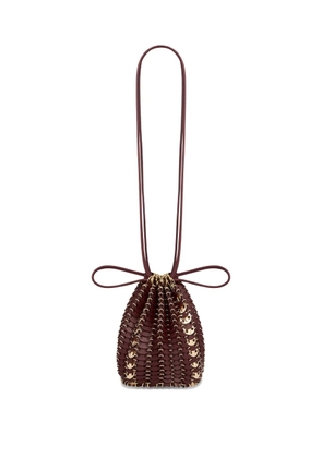Rabanne iconic discs bucket bag - Brown