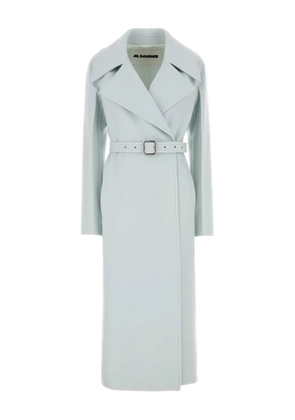 Jil Sander belted cashmere coat - Blue