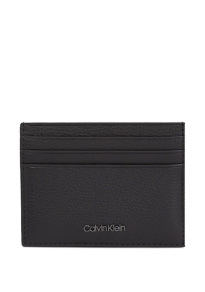 Calvin Klein grained-leather cardholder - Black