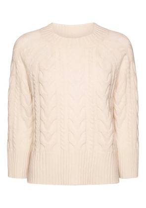 ELENA MIRO` cable-knit sweater - White