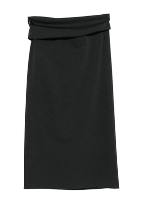 Alberta Ferretti button-detail midi skirt - Grey