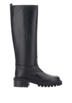 Via Roma 15 leather knee-length boots - Black