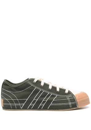 Y-3 logo-patch sneakers - Green