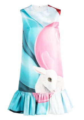 Nina Ricci graphic-print flared minidress - Pink