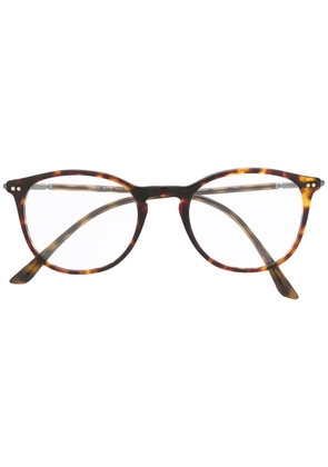 Giorgio Armani angular glasses - Brown