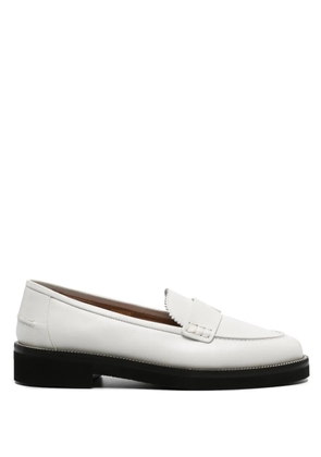 Aquazzura Aqua chain-detailed leather loafers - White