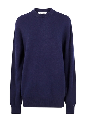 Laneus crew-neck merino-wool sweater - Blue