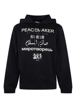 OAMC lettering drawstring hoodie - Black