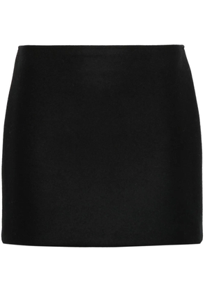 MODES GARMENTS fleted wool mini skirt - Black