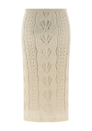 Ermanno Scervino cable-knit midi skirt - White