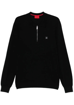 HUGO knitted polo shirt - Black