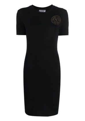 Versace Jeans Couture logo-print stretch-cotton dress - Black