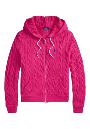 Polo Ralph Lauren cable-knit zip-up hoodie - Pink