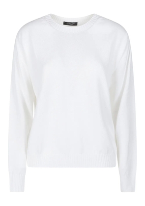 Aragona cotton crew-neck sweater - White