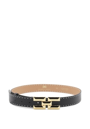 Elisabetta Franchi logo-buckle belt - Black