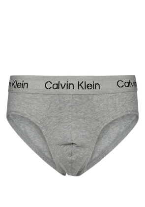 Calvin Klein logo-print waistband briefs - Grey