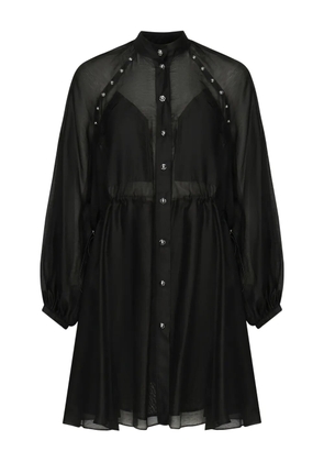 PINKO skull-embellished mini dress - Black