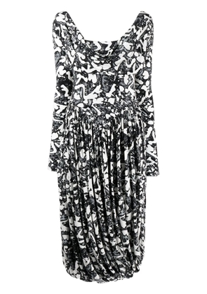 Stella McCartney graphic-print jersey dress - Black