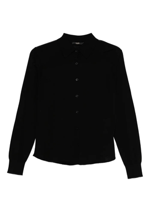 Seventy button-fastening wool blouse - Black