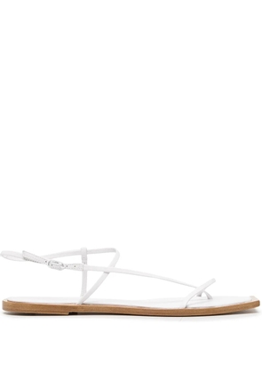 Studio Amelia Filament square-toe flat sandals - White