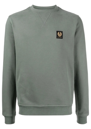 Belstaff logo-patch cotton sweatshirt - Green