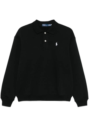 Polo Ralph Lauren polo-collar fleece sweatshirt - Black