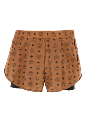 MCM logo-print shorts - Brown