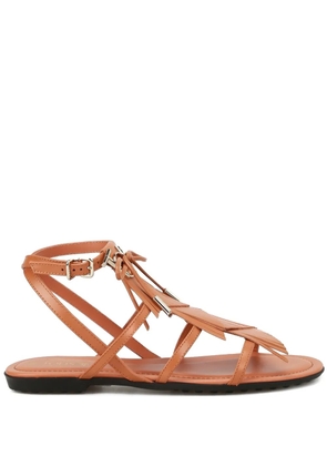 Tod's fringed sandals - Brown