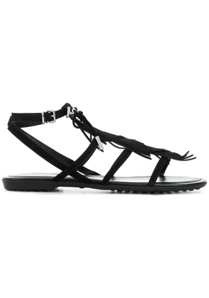 Tod's fringed multi-strap sandals - Black