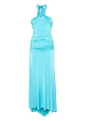 Blugirl draped jersey maxi dress - Blue