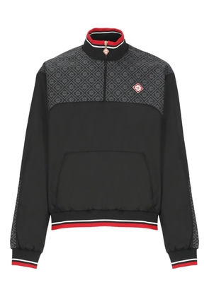 Casablanca monogram half-zip sweater - Black