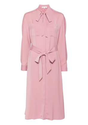 Maison Kitsuné belted midi shirt dress - Pink