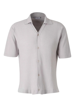 Cruciani ribbed polo cardigan - Grey