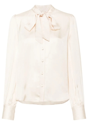 TWINSET logo-plaque shirt - Neutrals