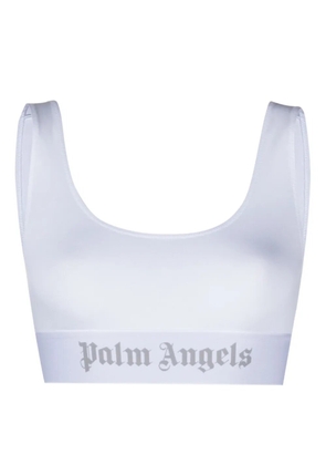 Palm Angels logo-underband sports bra - White