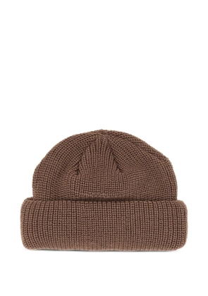 Kijima Takayuki ribbed beanie - Brown