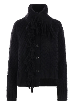 Y's cable-knit cardigan - Black